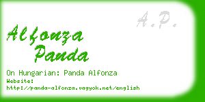 alfonza panda business card